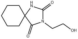 3-(2-ヒドロキシエチル)-1,3-ジアザスピロ[4.5]デカン-2,4-ジオン 化学構造式