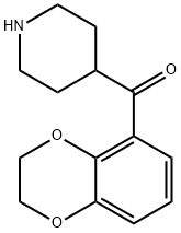 Methanone,  (2,3-dihydro-1,4-benzodioxin-5-yl)-4-piperidinyl- Structure