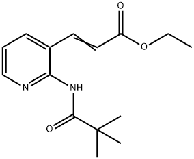 3-(2-三甲基乙酰氨基-3-吡啶基)丙烯酸乙酯 结构式