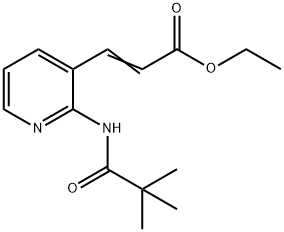 ETHYL 3-[(2-PIVALOYLAMINO)PYRIDINE-3-YL]ACRYLATE Structure