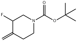 3-Fluoro-4-methylene-1-piperidinecarboxylic acid tert-butyl ester Struktur