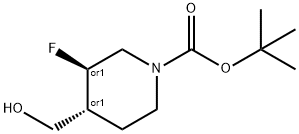 (3S,4S)-rel-1-Boc-3-fluoro-4-(hydroxyMethyl)piperidine Struktur