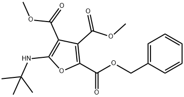 2,3,4-Furantricarboxylic  acid,  5-[(1,1-dimethylethyl)amino]-,  3,4-dimethyl  2-(phenylmethyl)  ester Structure