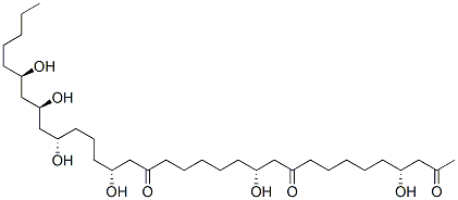 (4R,12R,20R,24S,26R,28R)-4,12,20,24,26,28-ヘキサヒドロキシ-2,10,18-トリトリアコンタントリオン 化学構造式