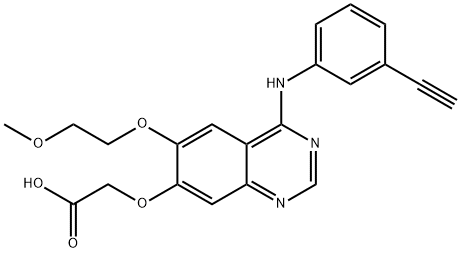 去甲厄洛替尼羧酸盐酸,882172-60-3,结构式