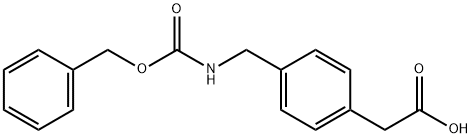 Benzeneacetic acid, 4-[[[(phenylMethoxy)carbonyl]aMino]Methyl]- 化学構造式