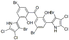 (4,5-Dichloro-3-bromo-1H-pyrrole-2-yl)(2-hydroxy-5-bromophenyl) ketone Struktur
