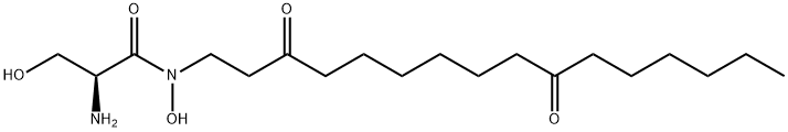 (2S)-2-Amino-N-(3,10-dioxohexadecyl)-N,3-dihydroxypropanamide 结构式