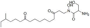 2-アミノ-N,3-ジヒドロキシ-N-(14-メチル-3,10-ジオキソヘキサデシル)プロパンアミド 化学構造式
