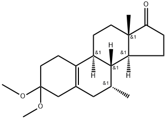 7alpha-Methyl-3,3-dimethoxy-5(10)-estrene-17-one Struktur