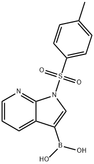 1-トシル-1H-ピロロ[2,3-B]ピリジン-3-イルボロン酸 化学構造式