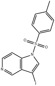 3-iodo-1-[(4-methylphenyl)sulfonyl]-
1H-pyrrolo[3,2-c]pyridine,882562-73-4,结构式