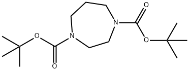 di(tert-butyl) 1,4-diazepane-1,4-dicarboxylate Struktur
