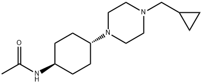 N - ((1R,4R)-4-(4-(环丙基甲基)哌嗪-1-基)环己基)乙酰胺, 882660-40-4, 结构式
