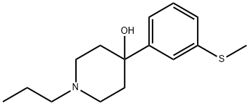 4-[3-(メチルチオ)フェニル]-1-プロピルピペリジン-4-オール 化学構造式