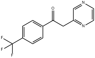 2-PYRAZIN-2-YL-1-[4-(TRIFLUOROMETHYL)PHENYL]ETHANONE
 Structure