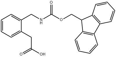 2-[(FMOC-氨基)甲基]苯乙酸 结构式