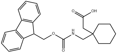 (1-[(9H-FLUOREN-9-YLMETHOXYCARBONYLAMINO)-METHYL]-CYCLOHEXYL)-ACETIC ACID Struktur