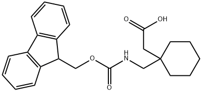 (1-[(9H-FLUOREN-9-YLMETHOXYCARBONYLAMINO)-METHYL]-CYCLOHEXYL)-ACETIC ACID Structure