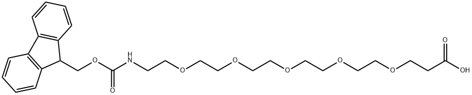 5,8,11,14,17-五氧杂-2-氮杂二十碳二酸 1-(9H-芴-9-基甲基)酯, 882847-32-7, 结构式