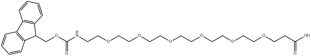 (Fmoc-アミノ)-PEG6-カルボン酸 化学構造式