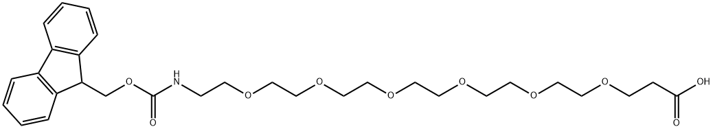 FMOC-21-AMINO-4,7,10,13,16,19-HEXAOXAHENEICOSANOIC ACID Structure