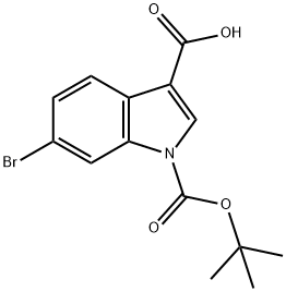 6-BROMO-1-(TERT-BUTOXYCARBONYL)-1H-INDOLE-3-CARBOXYLIC ACID Structure