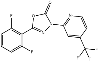 1,3,4-OXADIAZOL-2(3H)-ONE, 5-(2,6-DIFLUOROPHENYL)-3-[4-(TRIFLUOROMETHYL)-2-PYRIDINYL]- Struktur