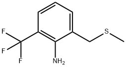 2-アミノ-3-(メチルチオメチル)ベンゾトリフルオリド 化学構造式