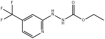 HYDRAZINECARBOXYLIC ACID, 2-[4-(TRIFLUOROMETHYL)-2-PYRIDINYL]-, ETHYL ESTER Struktur