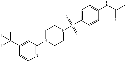 ACETAMIDE, N-[4-[[4-[4-(TRIFLUOROMETHYL)-2-PYRIDINYL]-1-PIPERAZINYL]SULFONYL]PHENYL]- Struktur