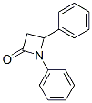 1,4-ジフェニルアゼチジン-2-オン 化学構造式
