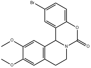6H,8H-Isoquino[2,1-c][1,3]benzoxazin-6-one,  2-bromo-9,13b-dihydro-11,12-dimethoxy- Struktur