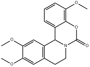 6H,8H-Isoquino[2,1-c][1,3]benzoxazin-6-one,  9,13b-dihydro-4,11,12-trimethoxy- 化学構造式