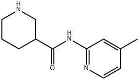 N-(4-甲基吡啶-2-基)哌啶-3-甲酰胺, 883106-76-1, 结构式