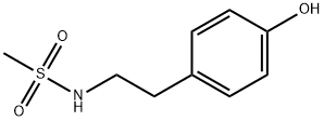 N-[2-(4-ヒドロキシフェニル)エチル]メタンスルホンアミド 化学構造式