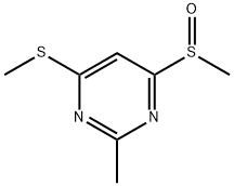 2-methyl-4-methylsulfinyl-6-methylthiopyrimidine Struktur