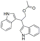 Acetic acid 2,2-bis(1H-indole-3-yl)ethyl ester Struktur