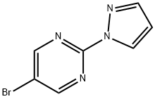 5-溴-2-吡唑-1-基-嘧啶, 883230-94-2, 结构式