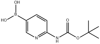 6-BOC-氨基吡啶硼酸, 883231-20-7, 结构式