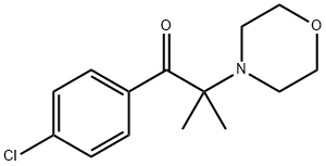1-(4-クロロフェニル)-2-メチル-2-モルホリノプロパン-1-オン 化学構造式