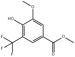 3-Trifluoromethyl-4-hydroxy-5-methoxy Methyl Benzoate 化学構造式