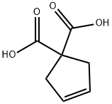 环戊-3-烯-1,1-二羧酸, 88326-51-6, 结构式