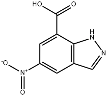5-ニトロ-1H-インダゾール-7-カルボン酸 化学構造式