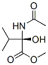 Valine,  N-acetyl-2-hydroxy-,  methyl  ester Struktur