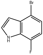4-ブロモ-7-フルオロインドール 化学構造式