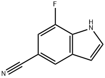 5-氰基-7-氟吲哚, 883500-88-7, 结构式