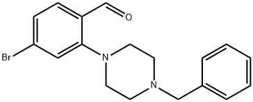2-(4-BENZYL-1-PIPERAZINO)-4-BROMO-BENZALDEHYDE Struktur