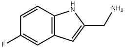 [(5-フルオロ-1H-インドール-2-イル)メチル]アミン METHANESULFONATE 化学構造式