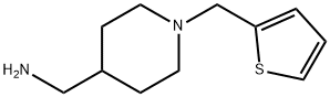 {[1-(2-チエニルメチル)ピペリジン-4-イル]メチル}アミン 化学構造式